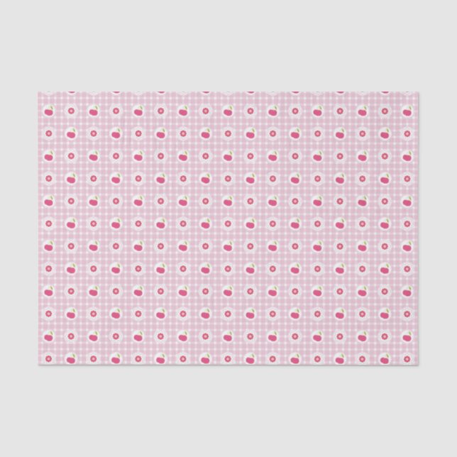 Mousseline Papier Tissu Cherry Picnic (Recto)