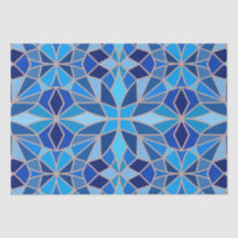 Papier Tissu Ciel Géométrique