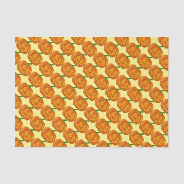 Mousseline Papier Tissu Citrouille (Recto)