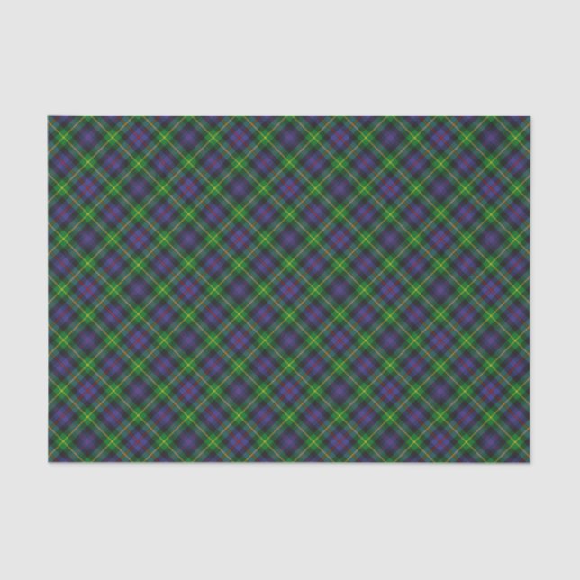 Mousseline Papier Tissu Clan Farquharson Tartan (Recto)