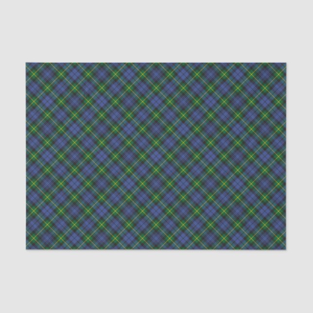 Mousseline Papier Tissu Clan Gordon Tartan (Recto)
