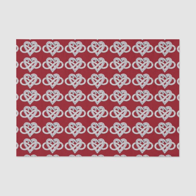 Mousseline Papier Tissu Coeur Infini (Recto)