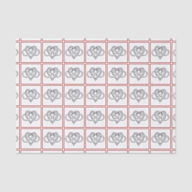 Mousseline Papier Tissu Coeur Infini (Recto)