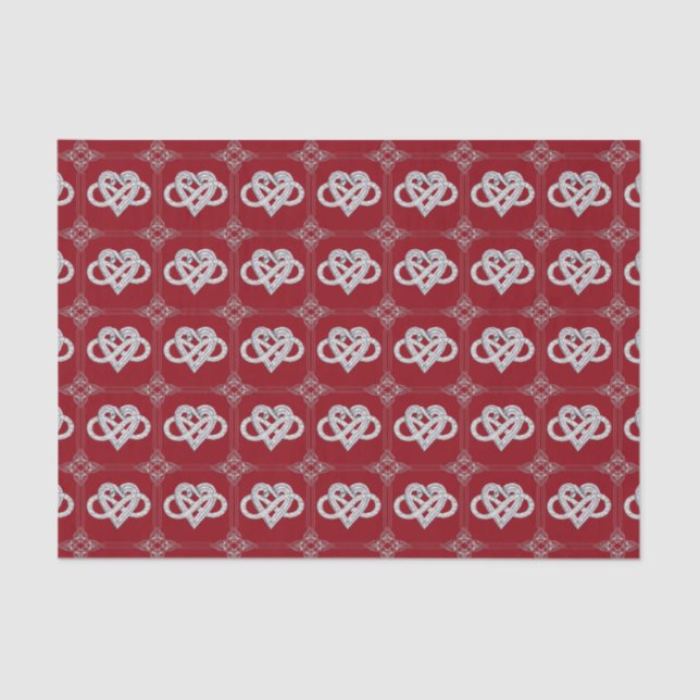 Mousseline Papier Tissu Coeur Infini (Recto)