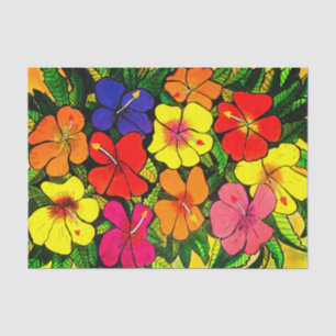Mousseline Papier Tissu couleur Hibiscus