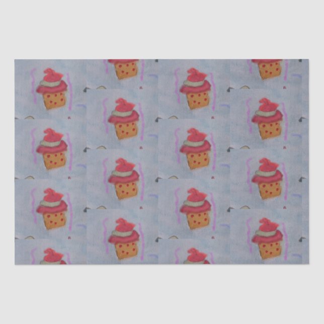 Mousseline Papier Tissu Cupcakes (Recto)