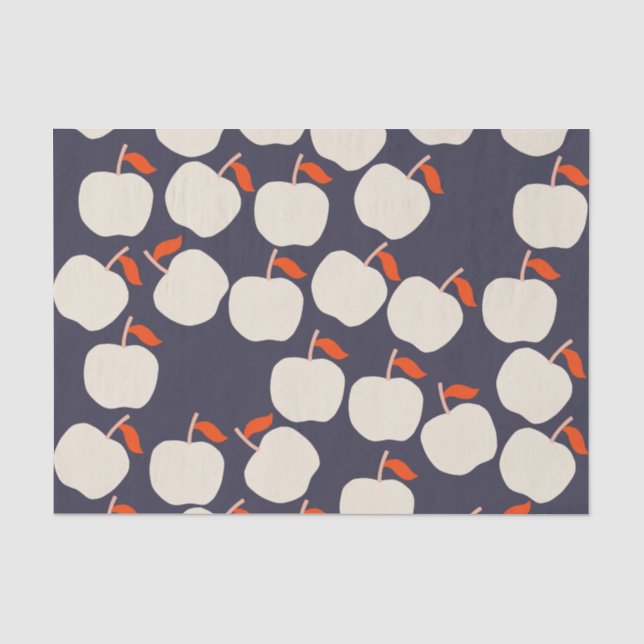 Mousseline Papier Tissu Cute Apple (Recto)