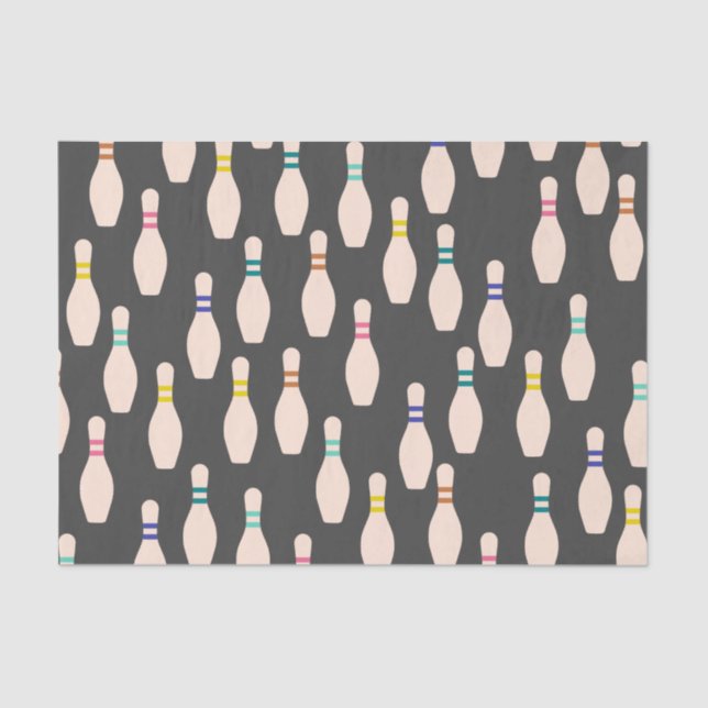 Mousseline Papier Tissu Cute Bowling Pins (Recto)