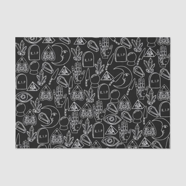 Mousseline Papier Tissu Cute Halloween (Recto)