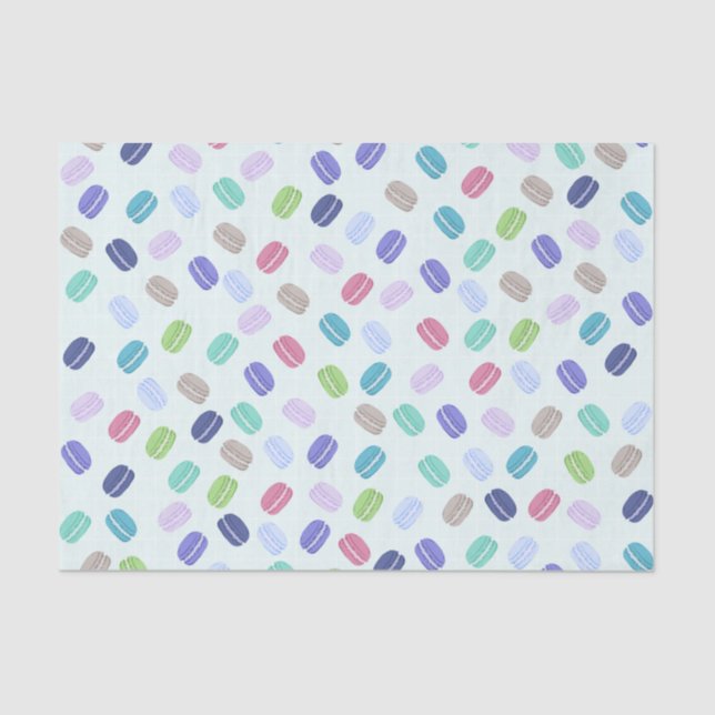 Mousseline Papier Tissu Cute Macarons (Recto)