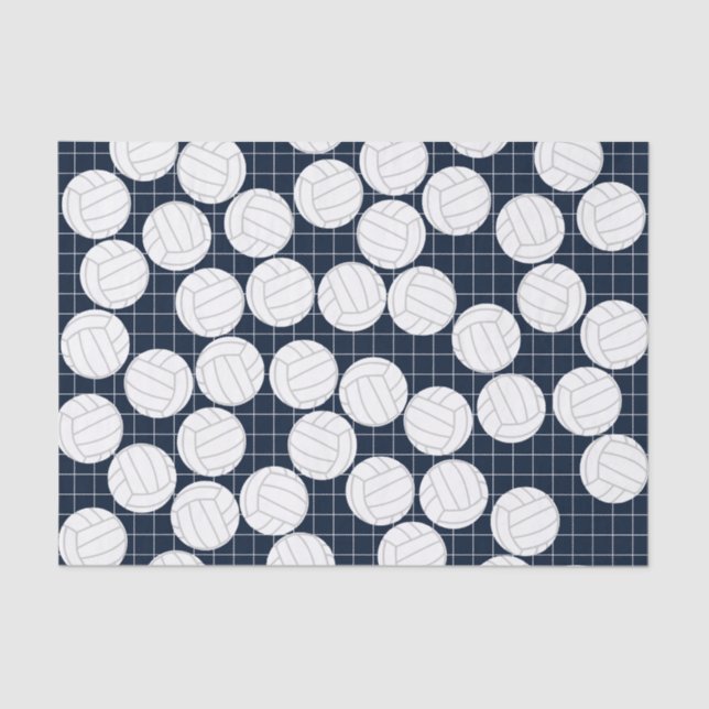 Mousseline Papier Tissu Cute Volleyball (Recto)