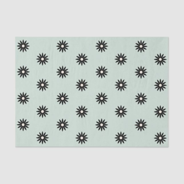 Mousseline Papier Tissu Daisy Funky (Recto)