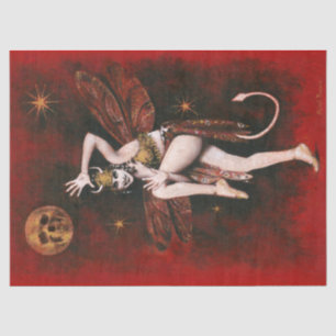 Mousseline Papier Tissu Dancing Devil vintage