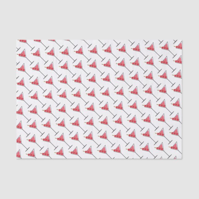 Mousseline Papier Tissu De Cocktails Du Midsiècle (Recto)