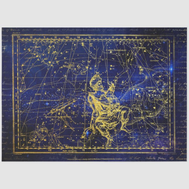 Mousseline papier tissu de constellation de persistance (Recto)
