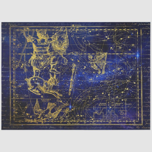 Mousseline papier tissu de constellation d'orion (Recto)