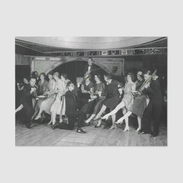 Mousseline Papier Tissu de danse du groupe Flapper des années (Recto)