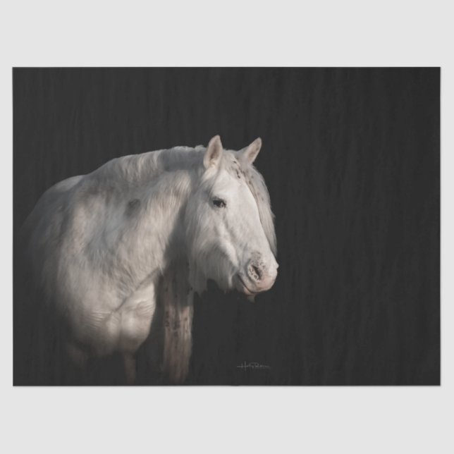 Mousseline Papier Tissu De Découpage De Cheval Sauvage (Recto)