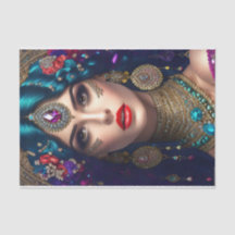 Papier Tissu De Découpage De Femme Exotique