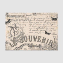 Papier Tissu De Découpage De Souvenir - Vintage Fr