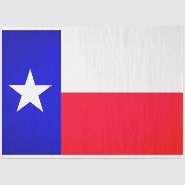 Mousseline Papier Tissu De Découpage Drapeau Texas (Recto)