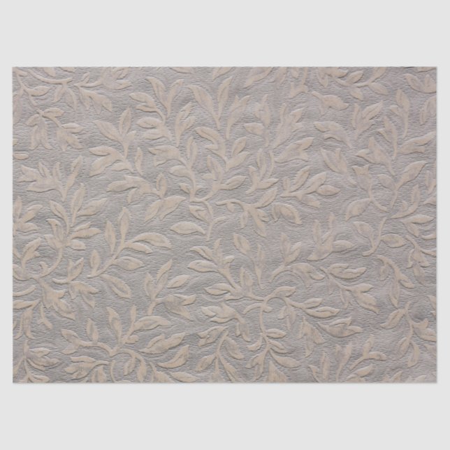 Mousseline Papier Tissu De Découpage Embossé Faux Leaf (Recto)