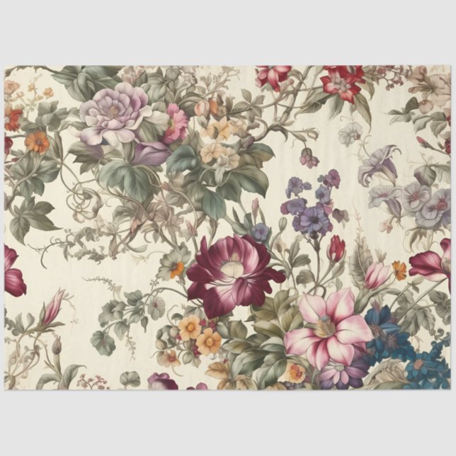 Mousseline Papier Tissu De Découpage Inspiré Plutôt Vintage (Recto)