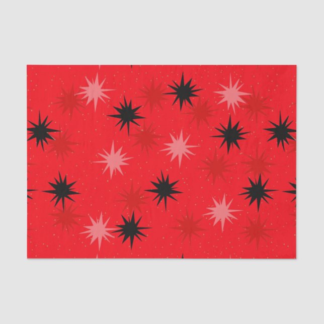 Mousseline Papier Tissu de démarrage rouge atomique (Recto)