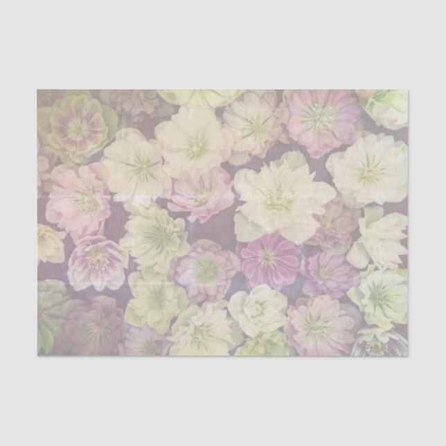 Mousseline Papier Tissu de Hellebore Garden (Recto)