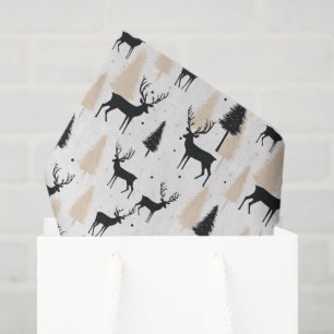 Mousseline Papier Tissu de Holiday Deer