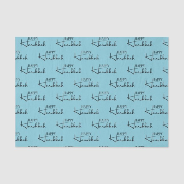 Mousseline Papier Tissu de Joyeux Hanoukka (Recto)