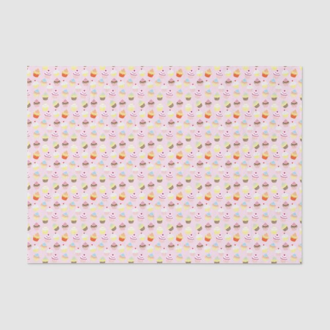 Mousseline Papier Tissu De La Partie Cupcake (Recto)