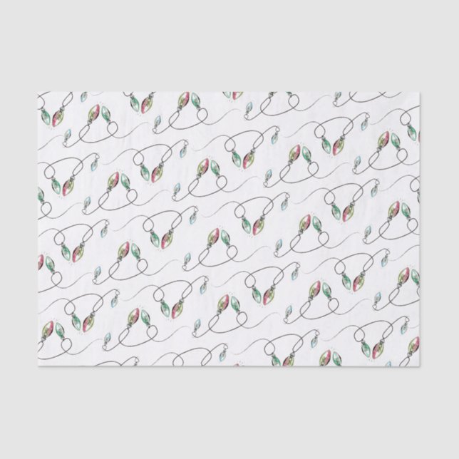 Mousseline Papier Tissu de Noël Chaîne de lumière moderne (Recto)