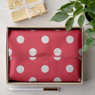Mousseline Papier Tissu de Noël des grands Pois
