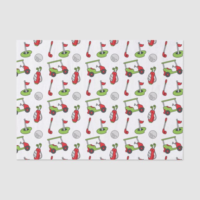 Mousseline Papier Tissu de Noël du Golf (Recto)