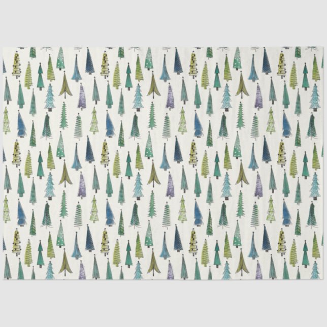 Mousseline Papier Tissu de Noël lunaire (Recto)