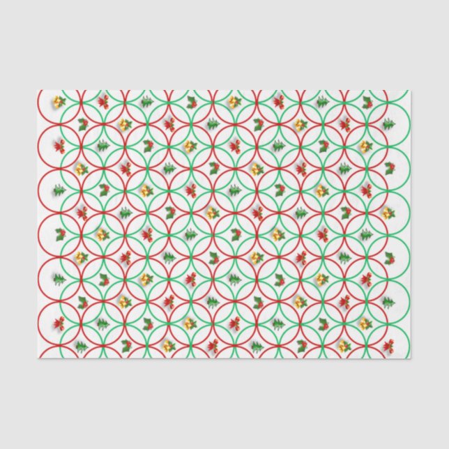 Mousseline Papier Tissu de Noël/Noël (Recto)