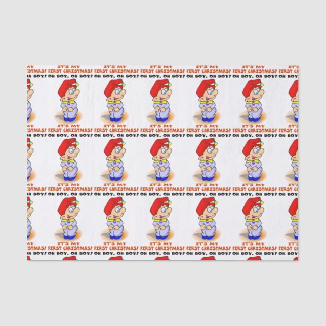 Mousseline Papier Tissu de Noël pour bébés (Recto)