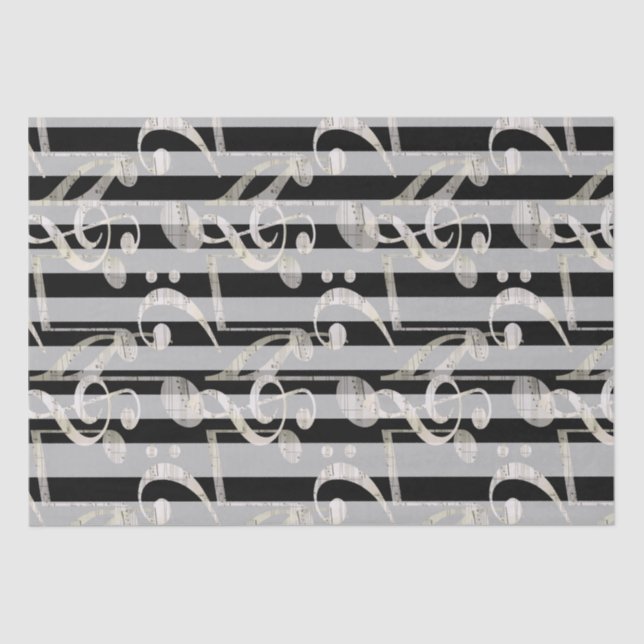 Mousseline Papier Tissu De Notation De Musique (Recto)