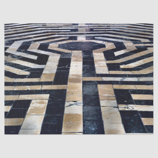 Mousseline papier tissu de plancher labyrinthe (Recto)