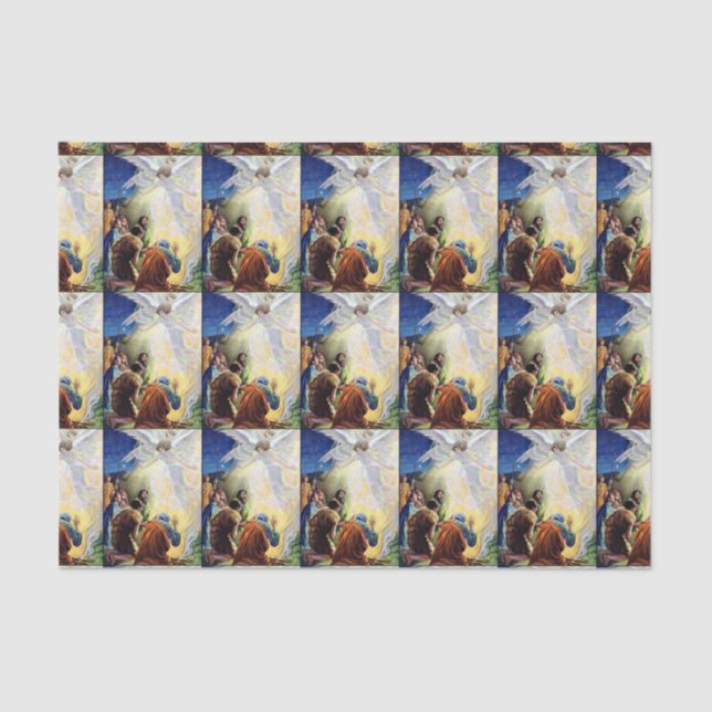 Mousseline Papier Tissu De Prière Des Anges (Recto)
