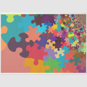 Mousseline papier tissu de puzzle fractal