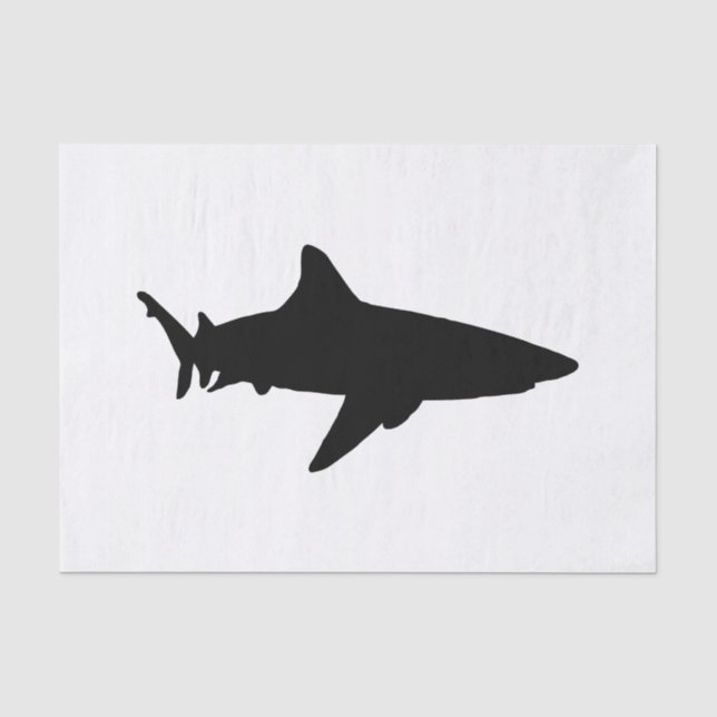 Mousseline Papier Tissu de requin noir (Recto)