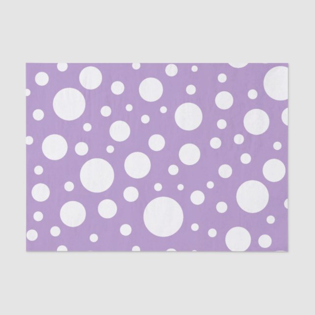 Mousseline Papier Tissu De Spots Violets (Recto)