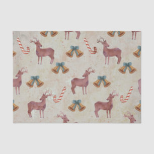 Mousseline Papier Tissu de Sucre de canne de Noël Bell Deer