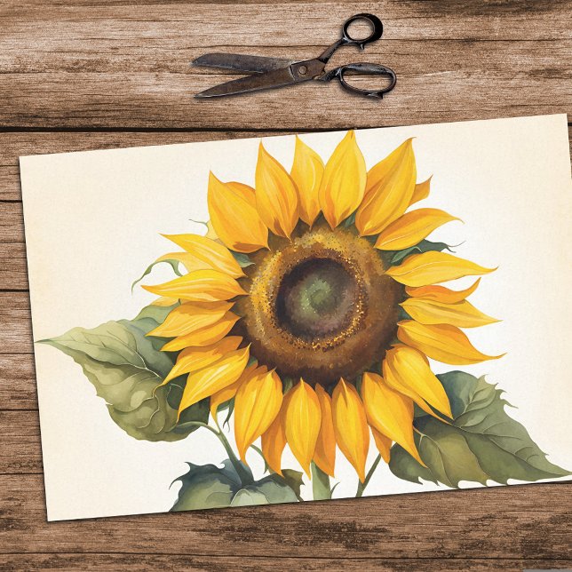 Mousseline Papier Tissu de tournesol grand pour découpage (🌻 Craft with Radiance: Sunflower Decoupage Tissue Paper! 🎨)