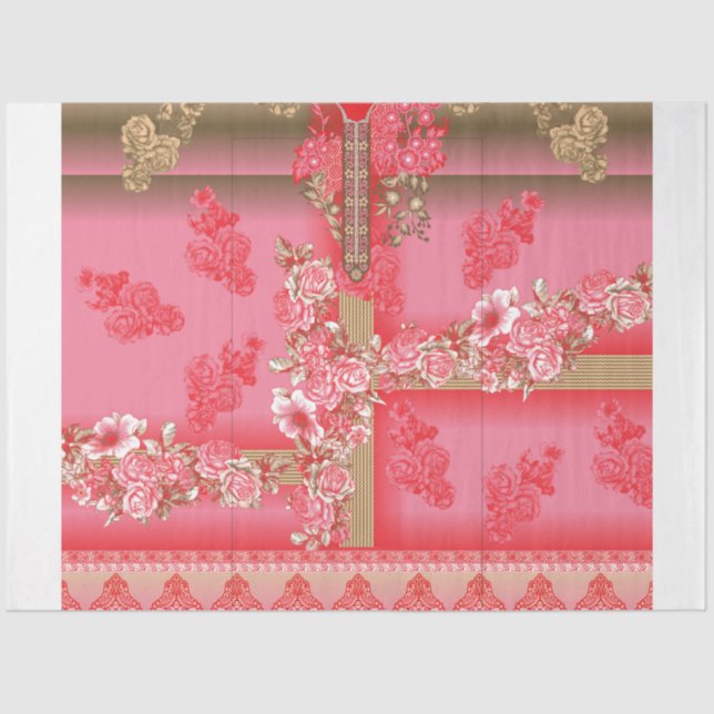 Mousseline Papier Tissu décoratif personnalisé | Enveloppe ca (Recto)