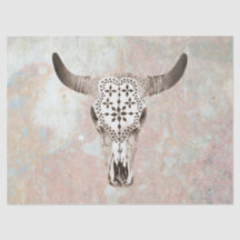 Papier Tissu Découpage Crâne de vache