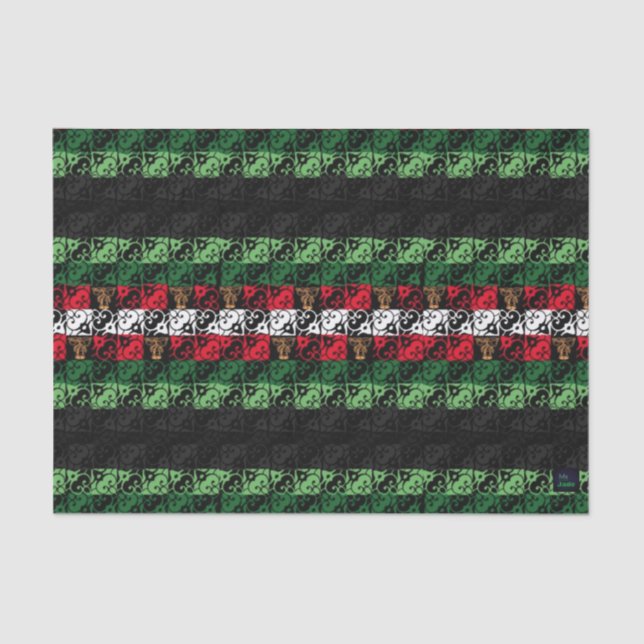 Mousseline Papier Tissu D'Enveloppement De Jingle De Vacances (Recto)