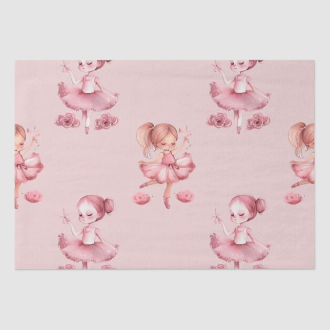Mousseline Papier Tissu Design Ballerina (Recto)